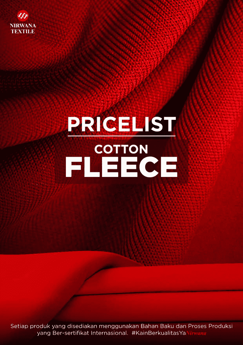 Pricelist COTTON FLEECE